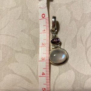 Brand new Sterling Silver Moonstone and Amethyst pendant